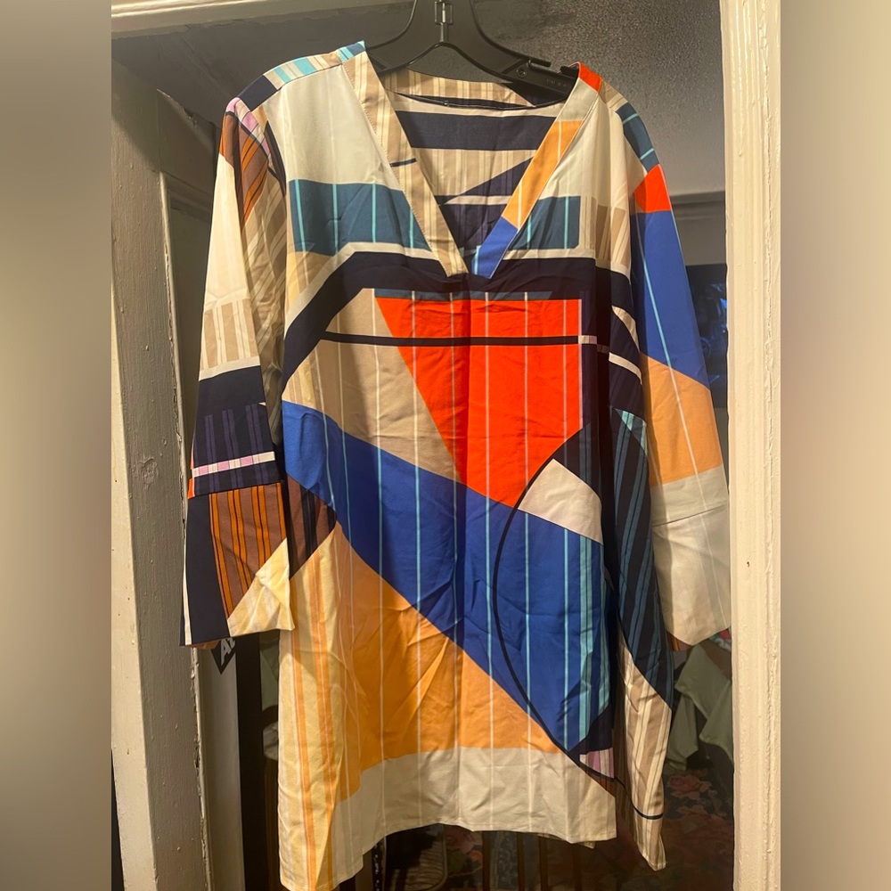 Pucci Inspired "wearable art" v-neck pullover
